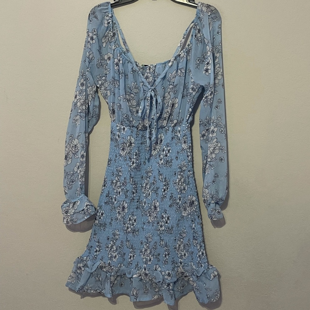 Blue floral dress